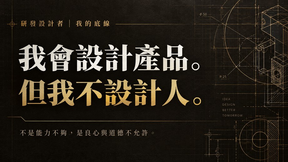 我會設計產品，但我不設計人