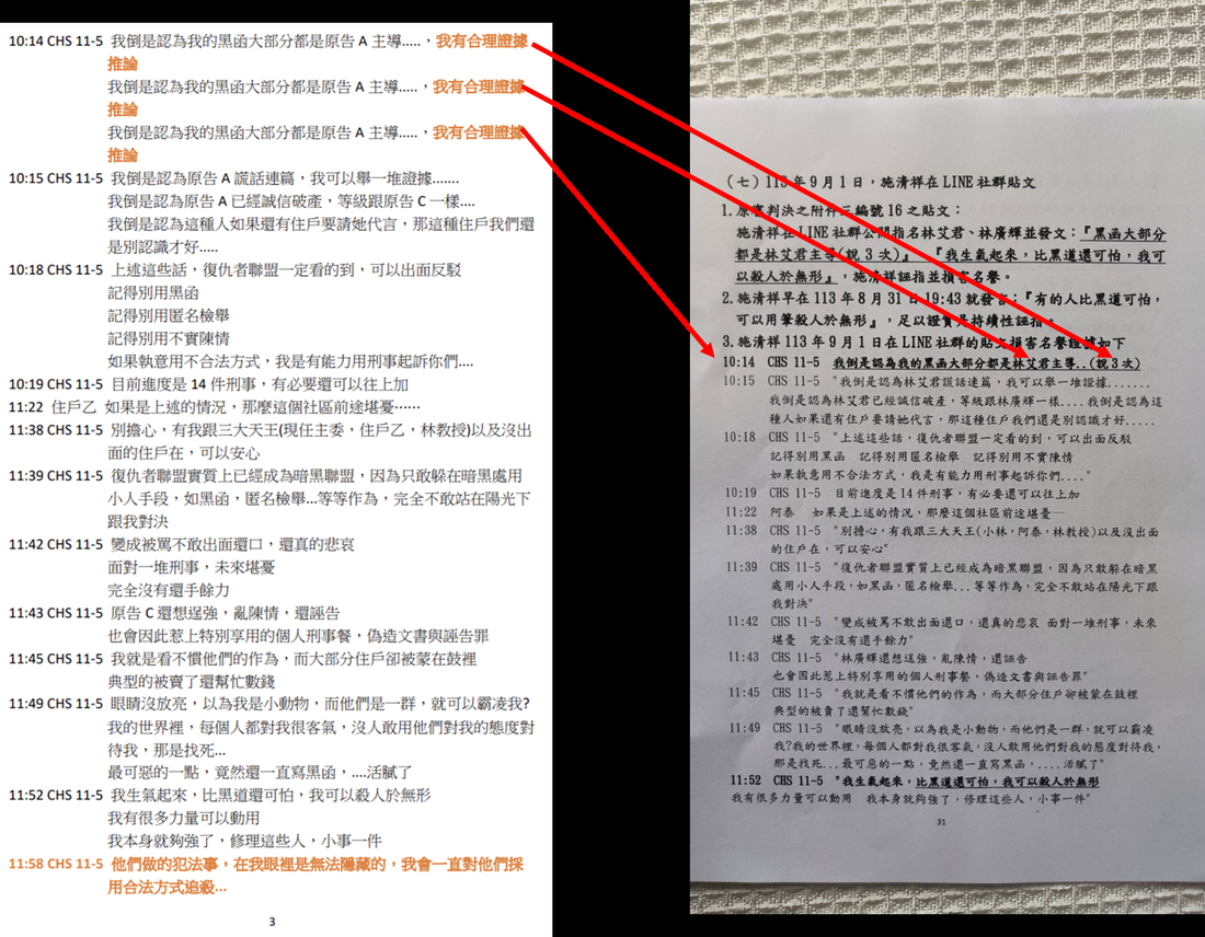 第9篇對照圖:左側完整原文,右側書狀擷取,三句合理證據推論被剪掉