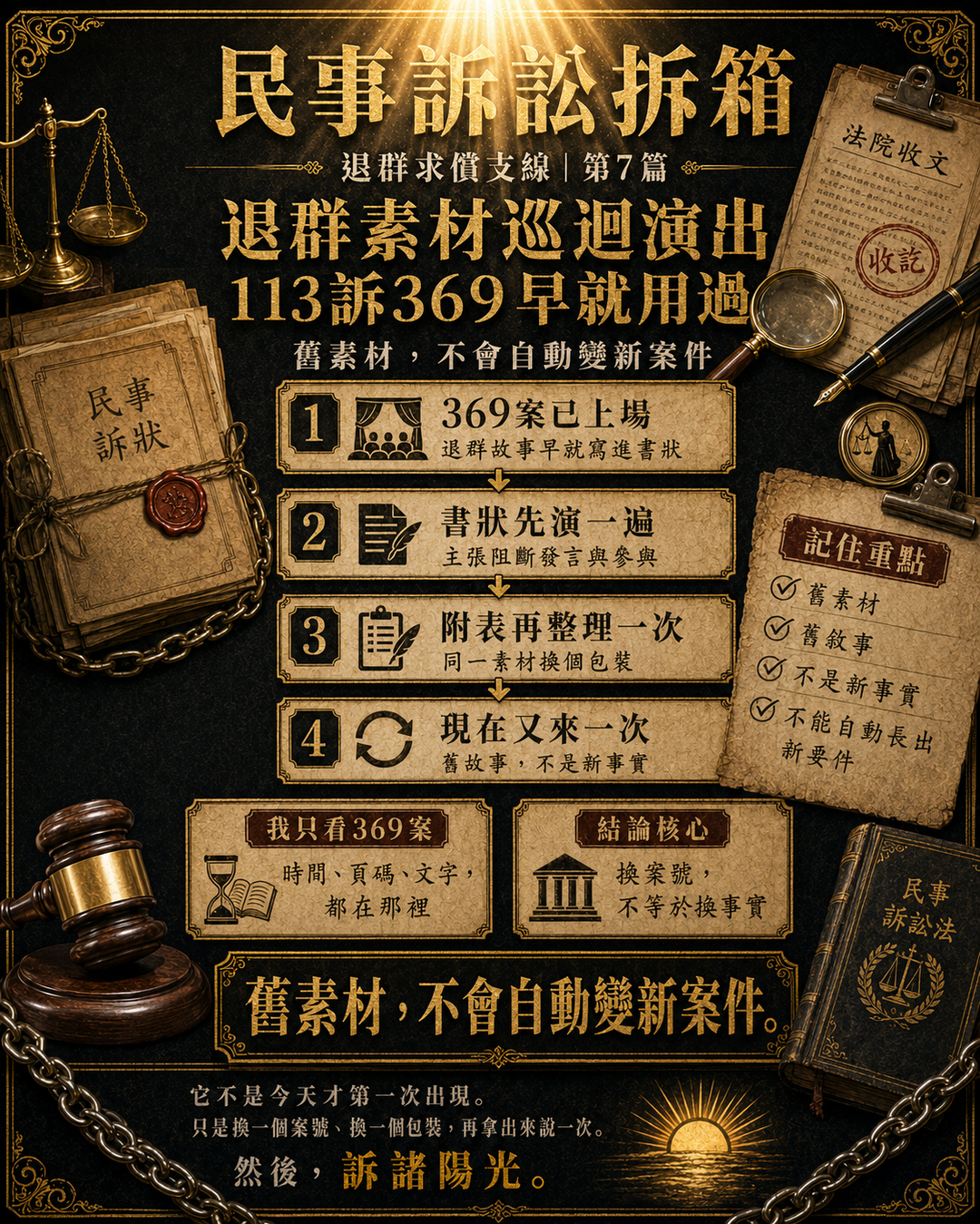 退群素材巡迴演出:113訴369早就用過