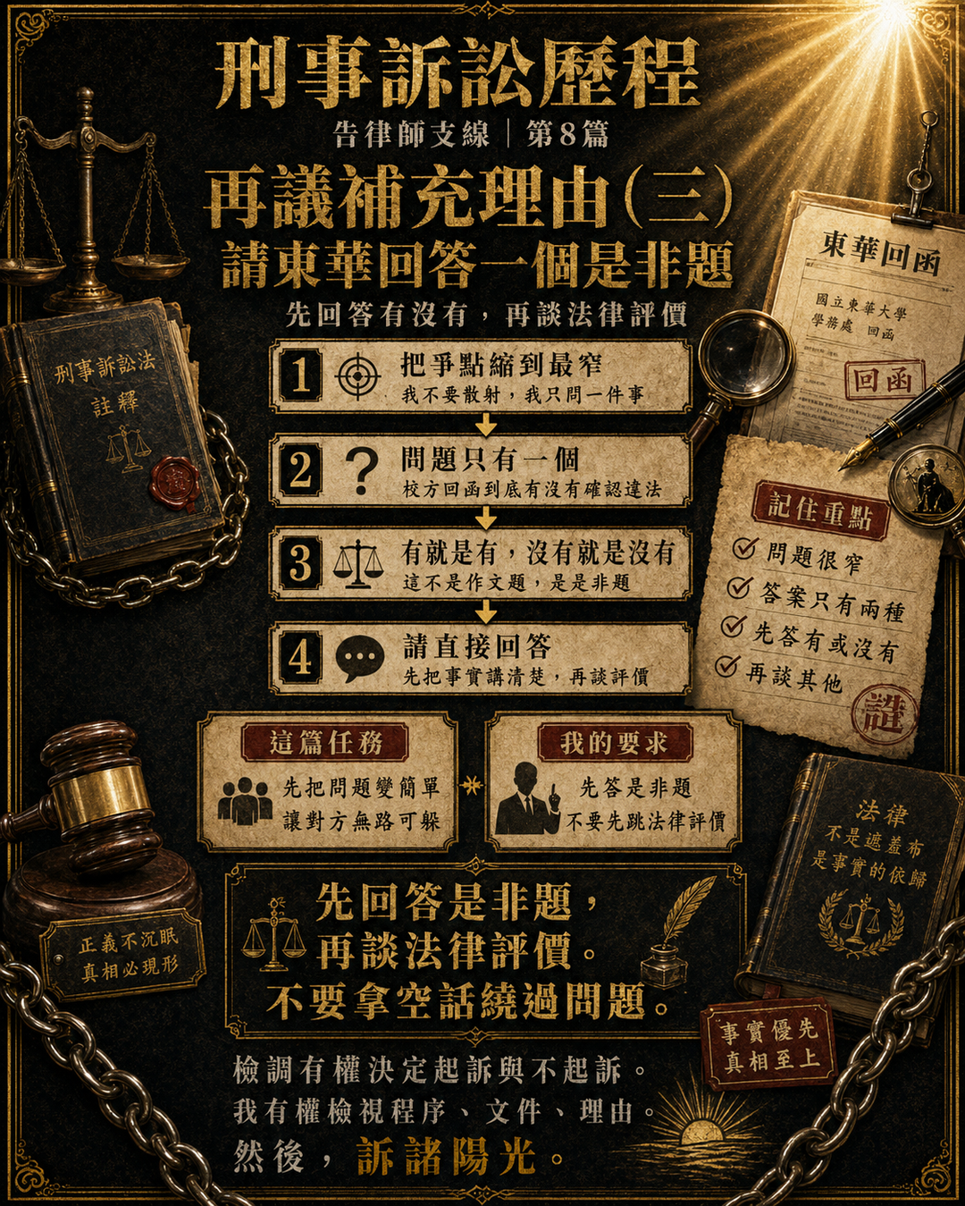再議補充理由（三）：請東華回答一個是非題