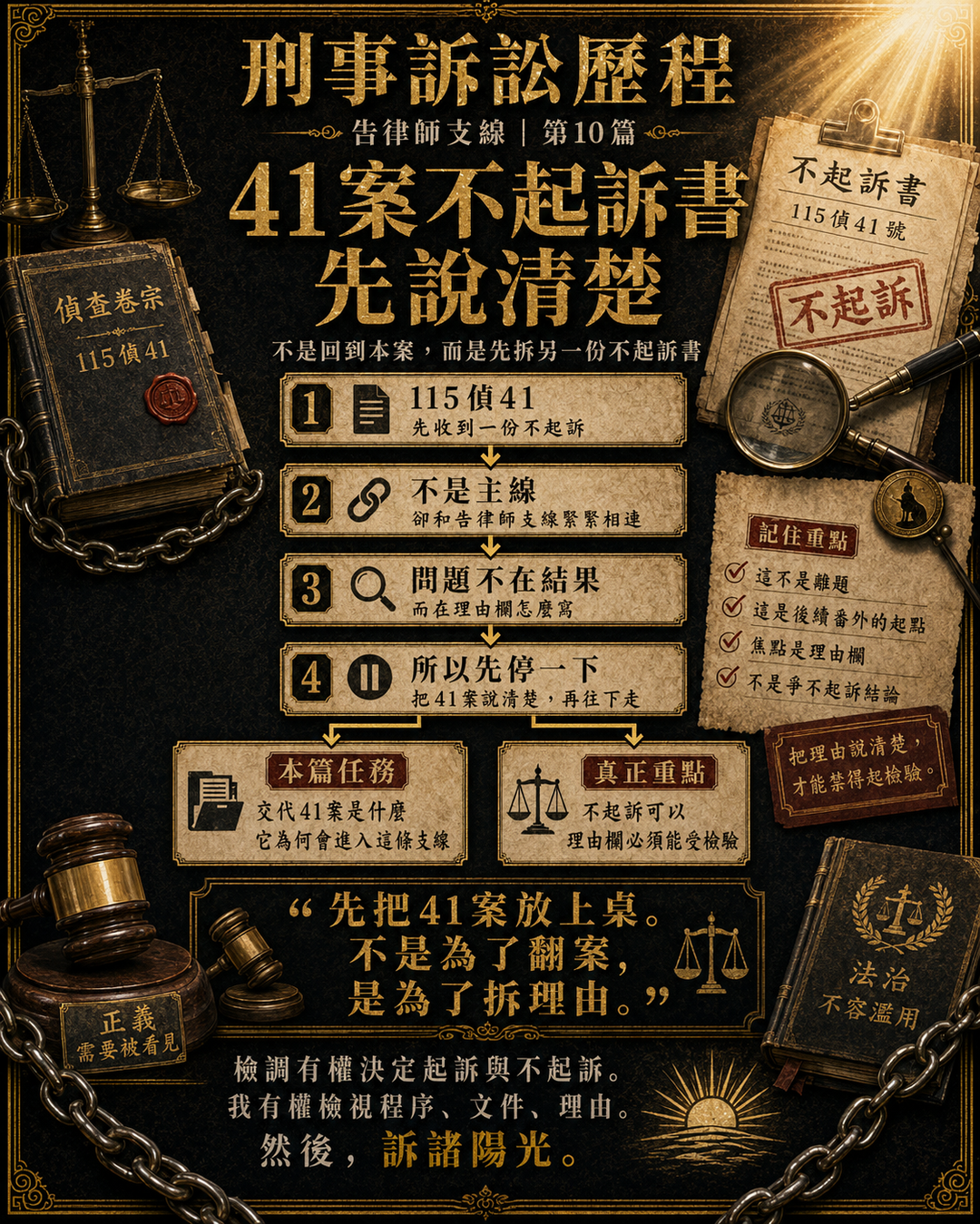 番外篇：41案不起訴書先說清楚
