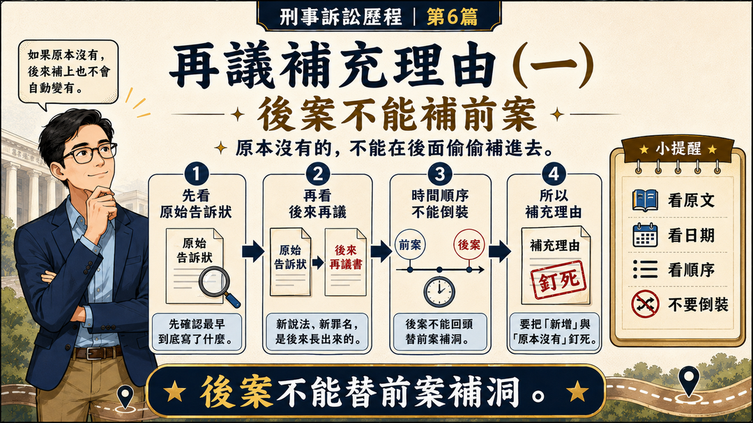再議補充理由(一):後案不能補前案|結尾梗圖