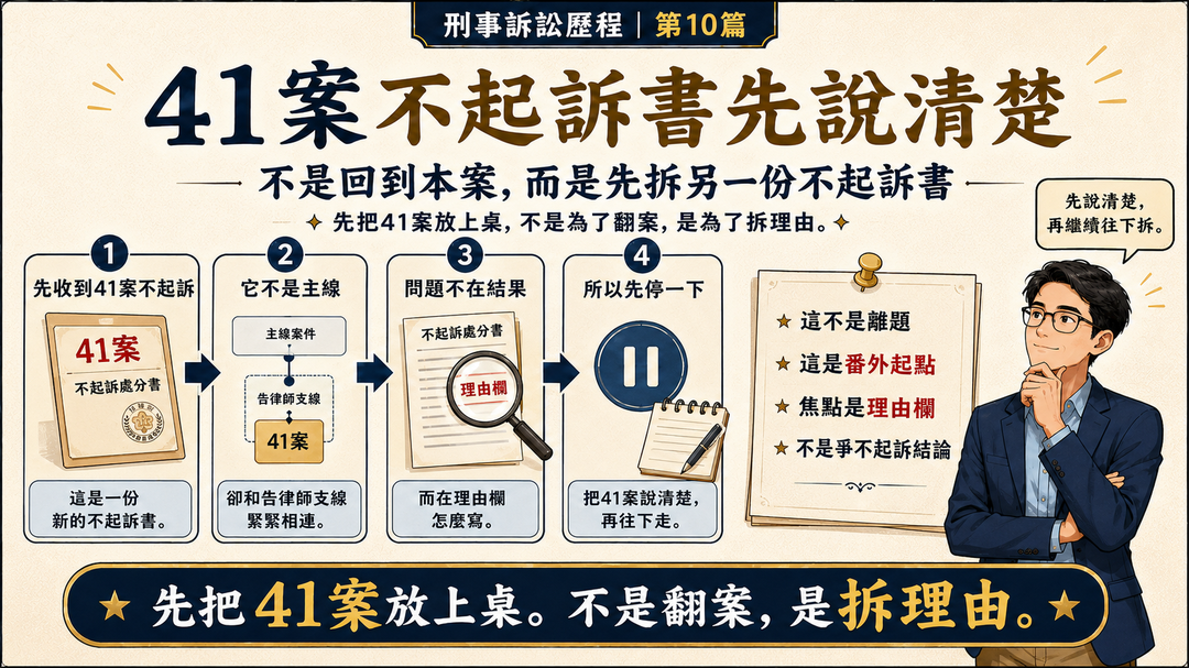 番外篇:41案不起訴書先說清楚|結尾梗圖