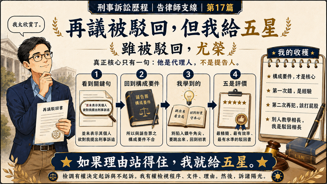 再議被駁回，但我給五星：雖被駁回，尤榮｜結尾梗圖