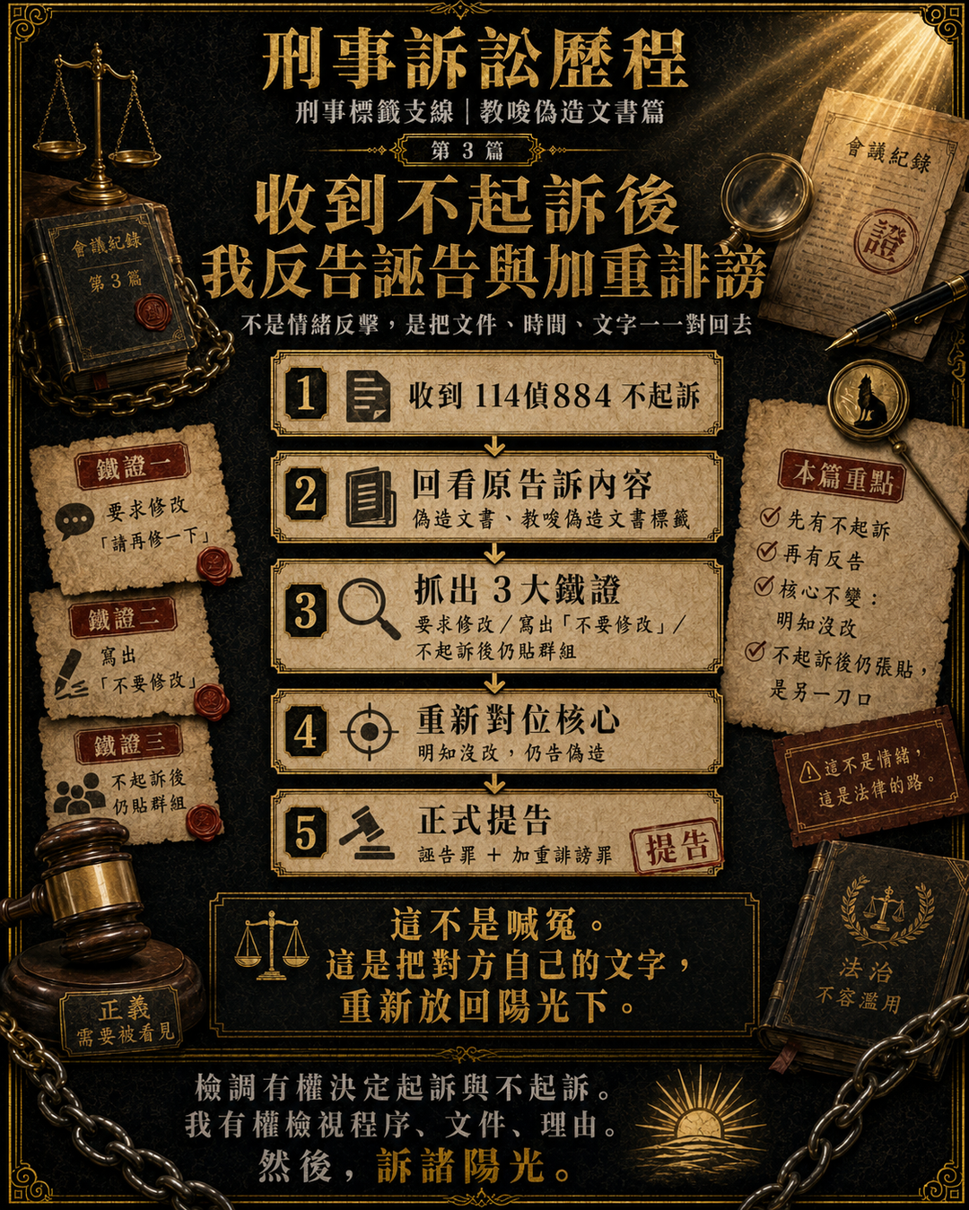 收到不起訴後,我反過來提誣告