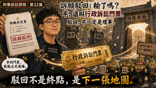 訴願駁回:輸了嗎?不,這叫行政訴訟門票