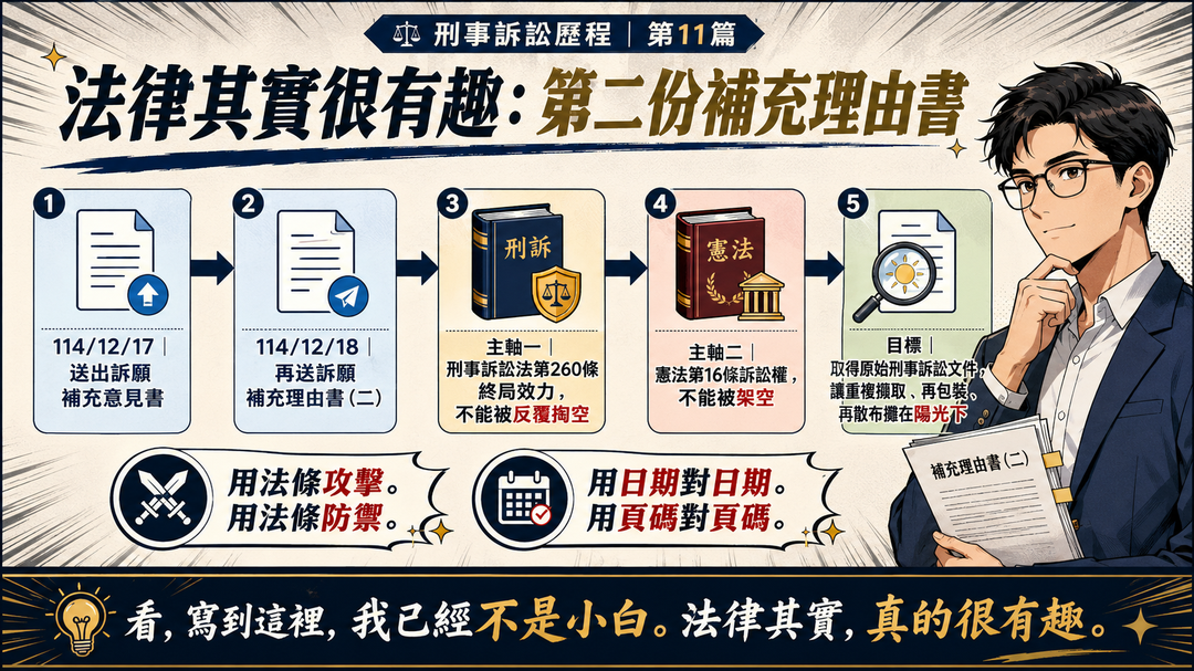 法律其實很有趣:第二份補充理由書|結尾梗圖