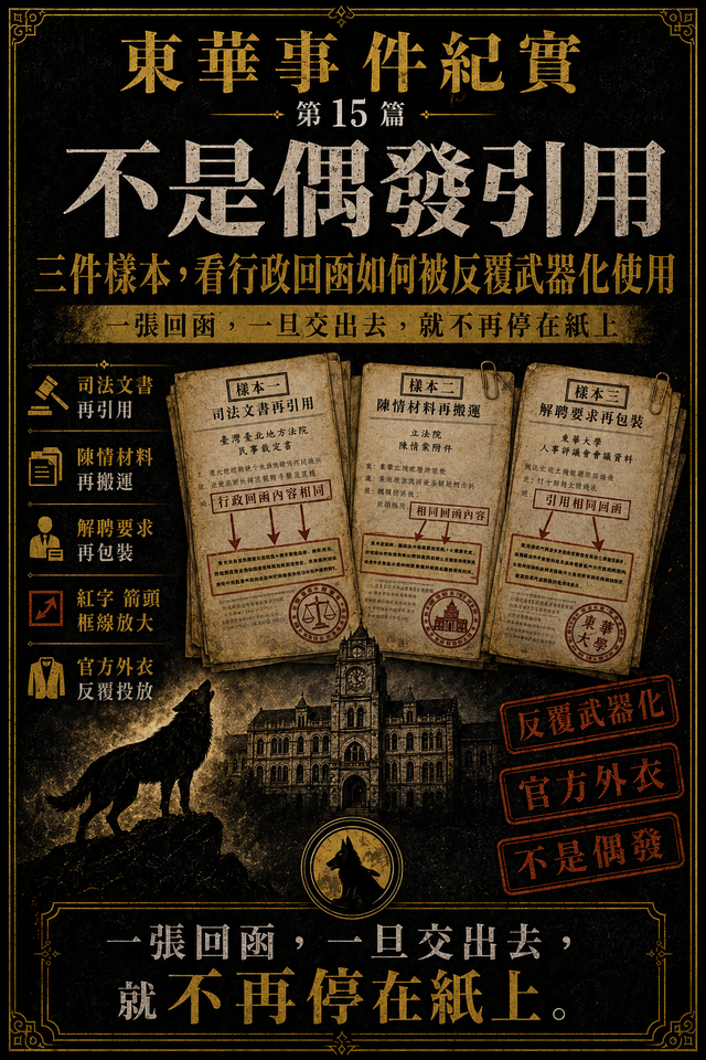 不是偶發引用:三件代表樣本看行政回函如何被反覆武器化使用