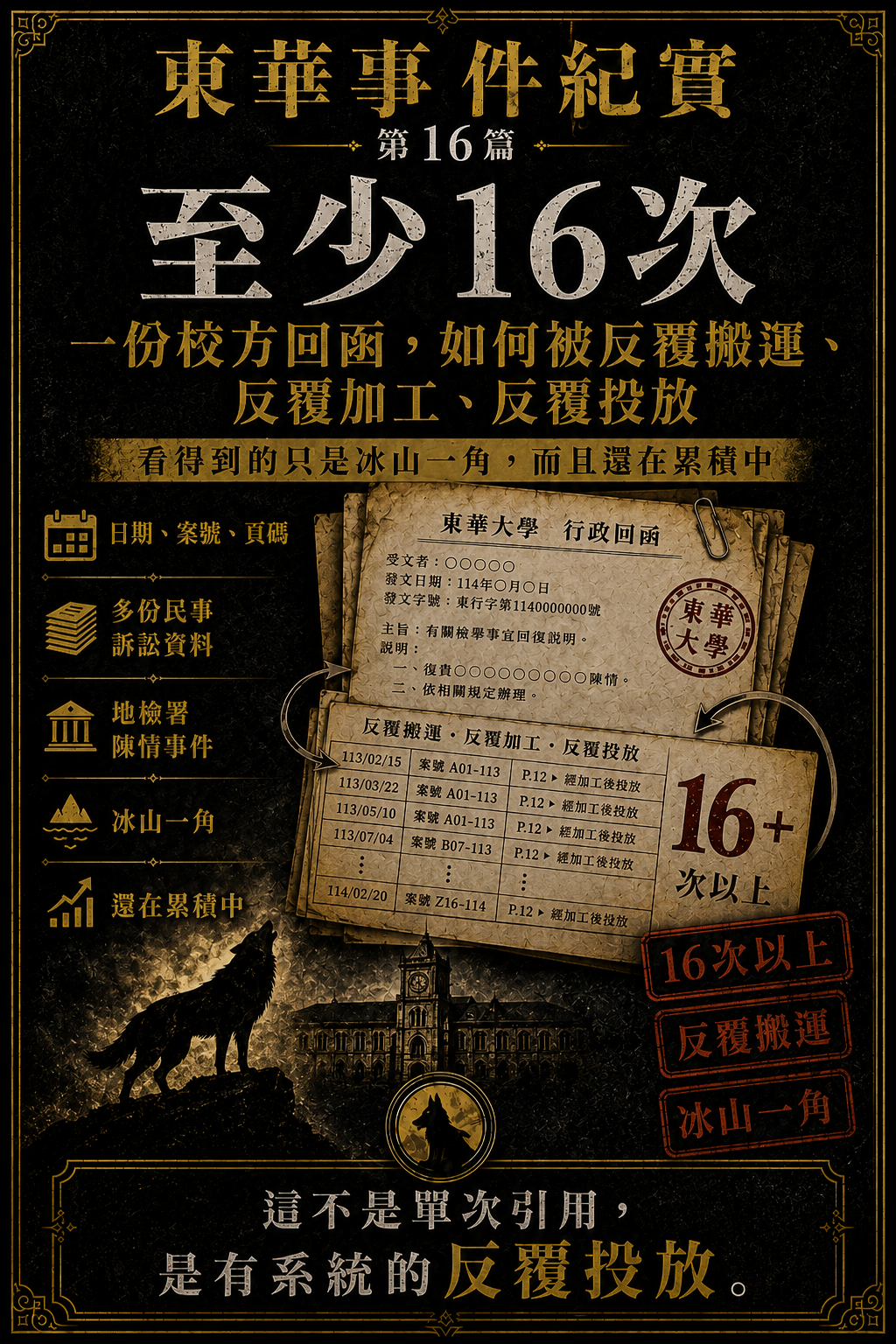 東華事件紀實第16篇梗圖