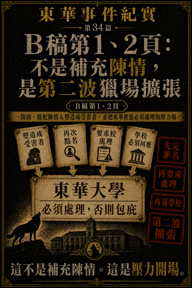 B稿第1、2頁:不是補充陳情,是第二波獵場擴張
