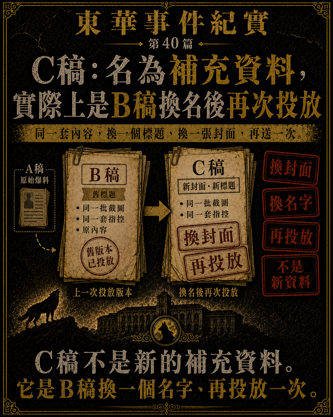 東華事件紀實第40篇梗圖