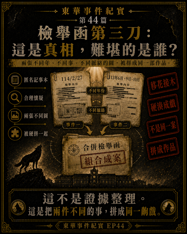 檢舉函第三刀:這是真相,難堪的是誰?