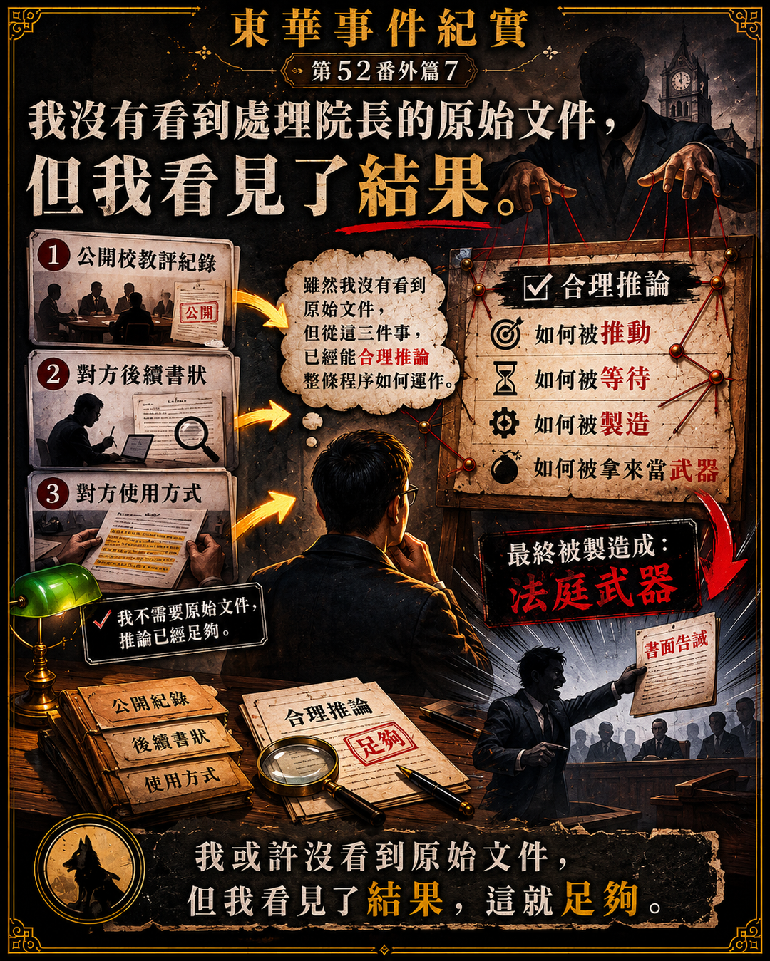 我沒有看到處理院長的原始文件,但我看見了結果